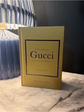 Gucci Decorative Hardcover Book in Yellow with Black Accents